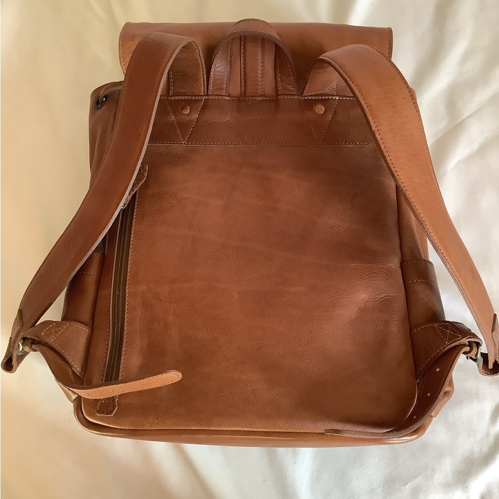 Brown Leather Backpack - image 5